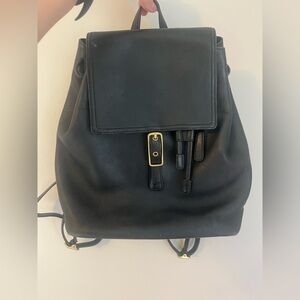 2003 COACH 9827 Black Leather Legacy West Hampton Daypack Backpack Bag